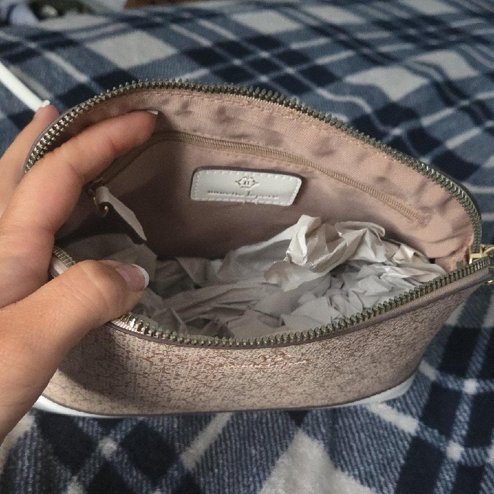 Nanette Lepore Tan and White Crossbody Bag - Picture 3 of 4